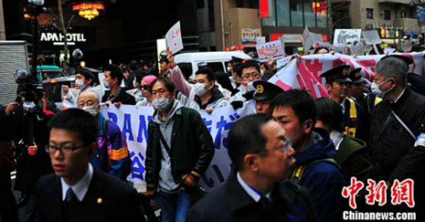 陸民上東京街頭抗議 APA老闆：感謝中國大陸提升知名度