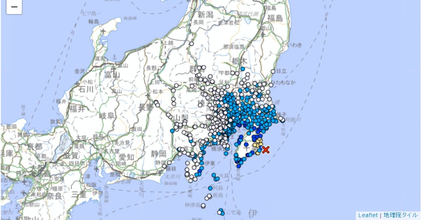 日本千葉縣發生規模5.4地震 暫無引發海嘯危險