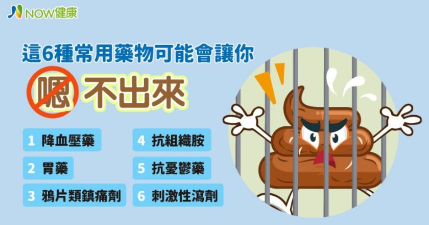 排便不順「嗯」不出來 竟與這6種常用藥物有關