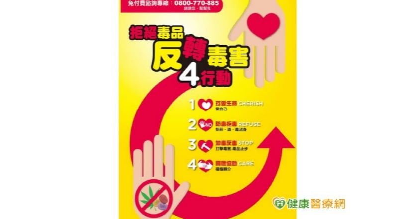 拒絕毒品侵害 反轉毒害四行動跟著做