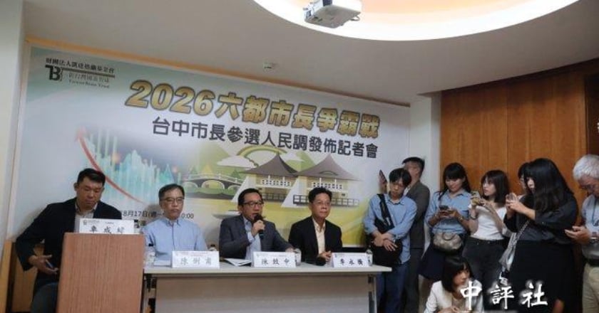 台中市長最新民調 江啟臣領先何欣純6.7％