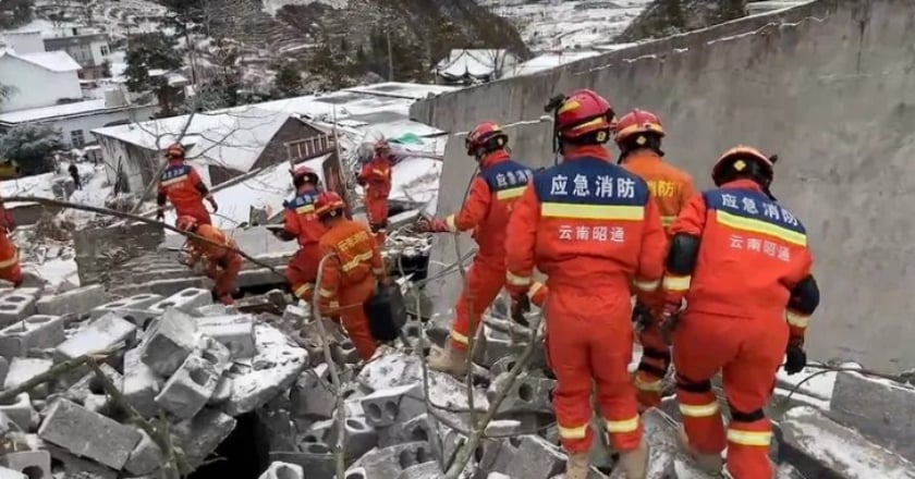 雲南昭通市發生土石流 已知47人被埋