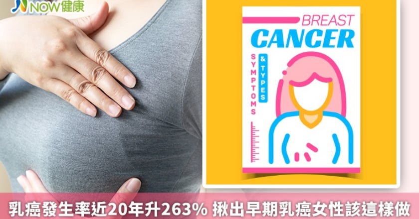 乳癌發生率近20年升263％ 揪出早期乳癌女性該這樣做