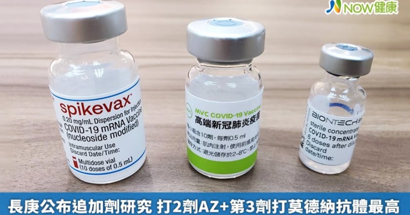 長庚公布追加劑研究 打2劑AZ+第3劑打莫德納抗體最高