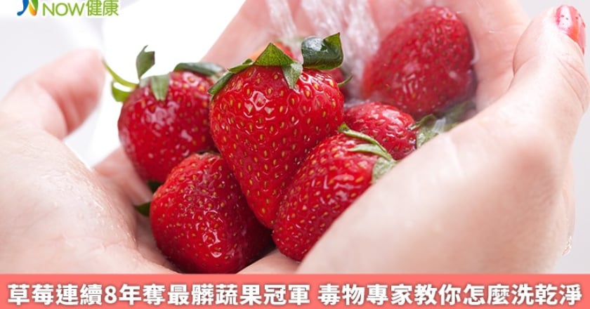草莓連續8年奪最髒蔬果冠軍 毒物專家教你怎麼洗乾淨
