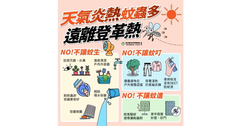 登革熱、日本腦炎流行期 各年齡層都有感染風險