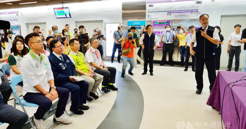 視察機捷延伸線A22老街溪站　鄭文燦：7/31通車
