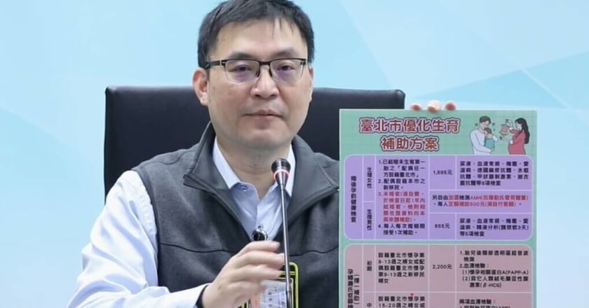 北市孕前健檢補助擴大 1年內結婚可申請