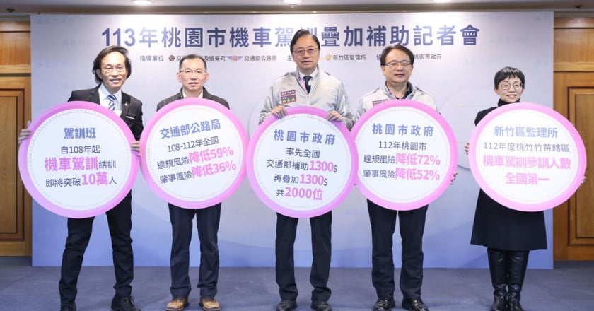 桃園市機車駕訓疊加補助 開放2000個早鳥名額