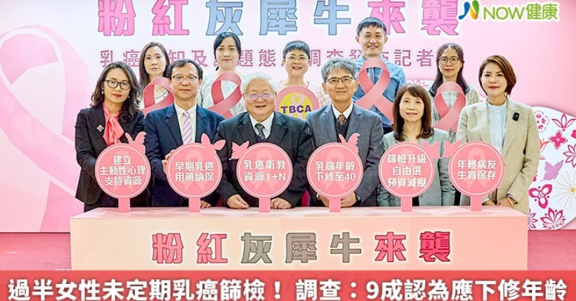 過半女性未定期乳癌篩檢! 調查:9成認為應下修年齡