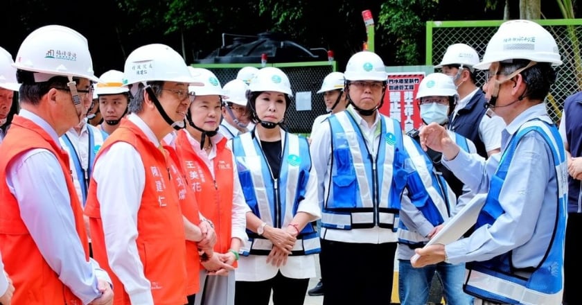 北水南送 陳建仁視察石門水庫至新竹聯通管工程