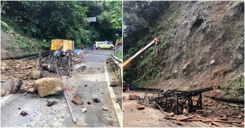 苗栗泰安苗62線邊坡工程遇落石 1工人遭擊中身亡