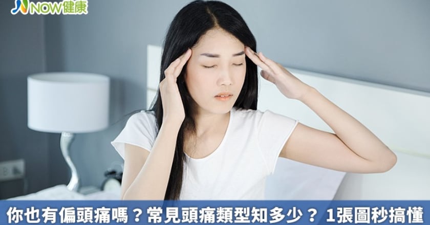 你也有偏頭痛嗎?常見頭痛類型知多少? 1張圖秒搞懂