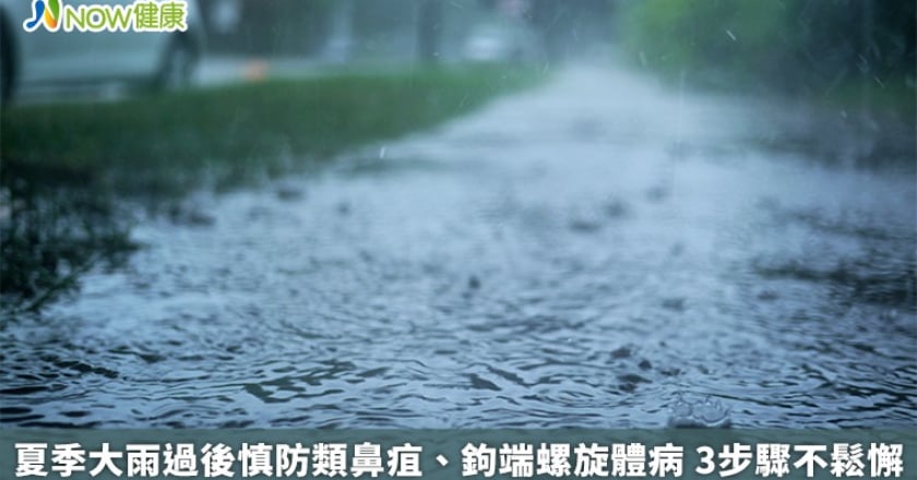 夏季大雨過後慎防類鼻疽、鉤端螺旋體病 3步驟不鬆懈