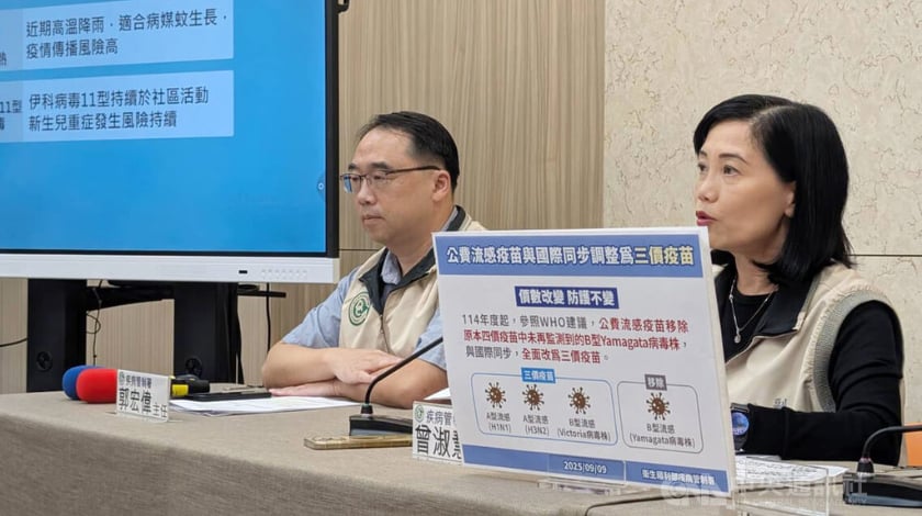 公費流感疫苗10月1日開打 全面改採三價疫苗