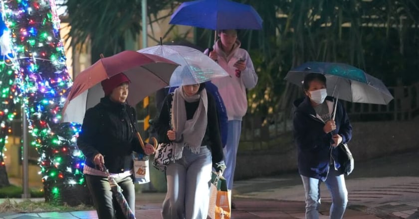 跨年夜水氣多 元旦起迎冷氣團中部以北探6度