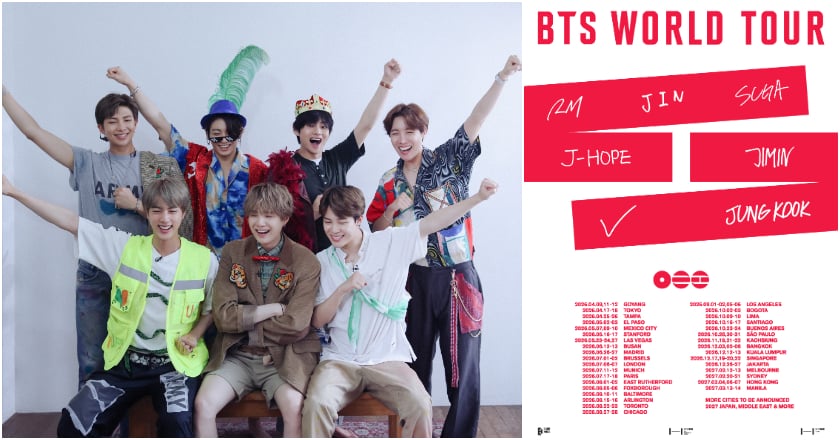 BTS宣布回歸世界巡迴演唱會 4月韓國開跑11月高雄連唱3天
