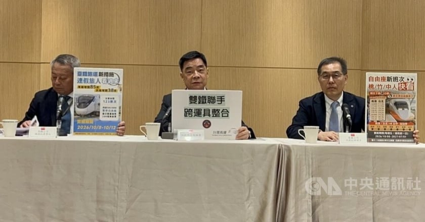 國慶連假雙鐵聯防 台鐵加開123班 高鐵10/8祭8班全車自由座