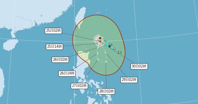 颱風蘇拉估29日後往台灣靠近 吳德榮：明增強為中颱