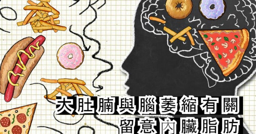 大肚腩與腦萎縮有關　留意內臟脂肪