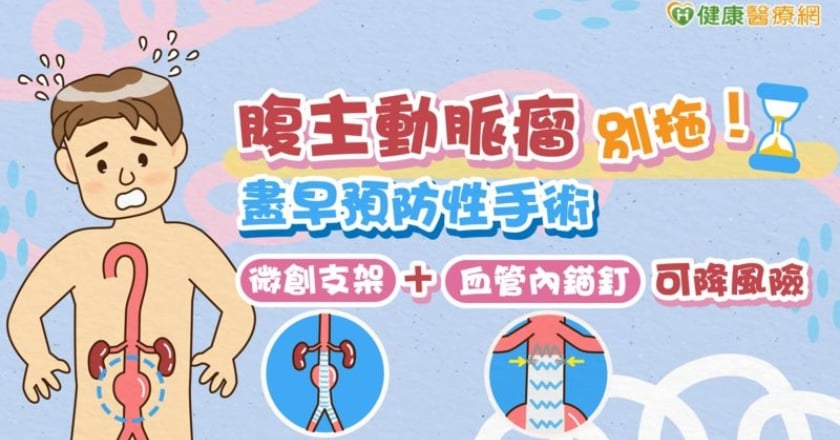腹主動脈瘤別拖！盡早預防性手術　微創支架＋血管內錨釘可降「這些」風險
