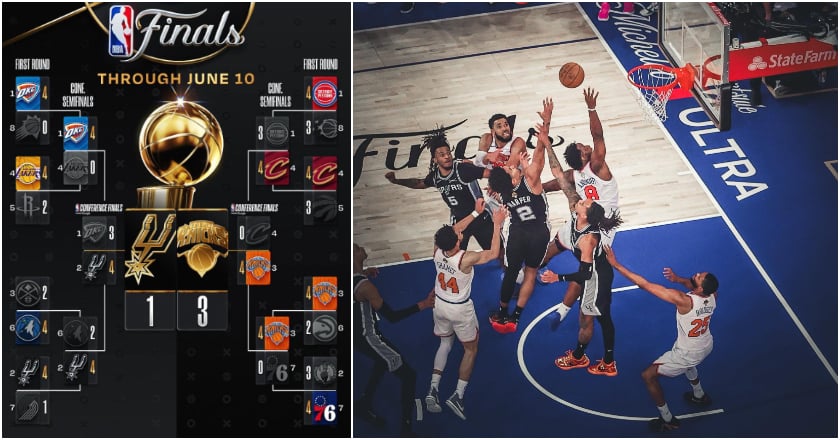 NBA總冠軍賽阿努諾比終場前補籃絕殺 尼克逆轉馬刺聽牌