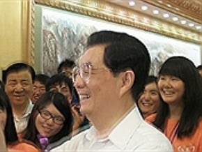 胡錦濤會三太子 爭台灣民心