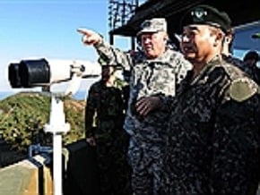 駐韓美軍統帥視察延坪島