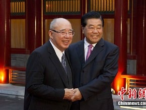 賈慶林會見中國國民黨榮譽主席吳伯雄