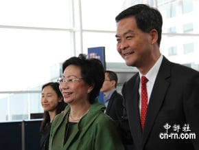 梁振英10日接受中央任命　胡錦濤會見