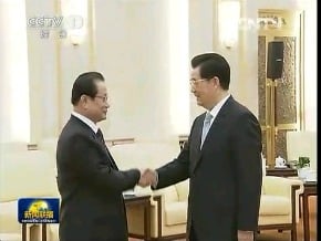 胡錦濤：中朝一同努力實現東北亞長治久安