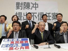 綠擬提倒閣案 藍：於法不合