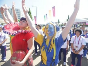 中華代表團旗 飄揚奧運選手村