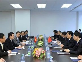 胡錦濤會見越南國家主席張晉創 談及南海爭議