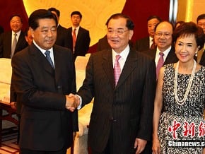 賈慶林會見連戰 談及兩岸共同維護國家領土完整