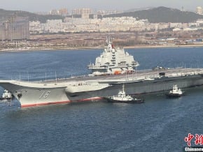 中國航母“遼寧艦”入役後首航歸來 