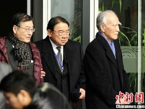 前日相村山富市抵京 談釣島