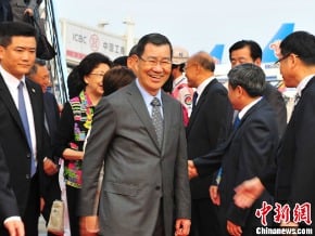 蕭萬長抵海南 國台辦副主任接機<br />蕭習會8日舉行