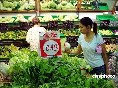 中國六月通脹回升至2.7%