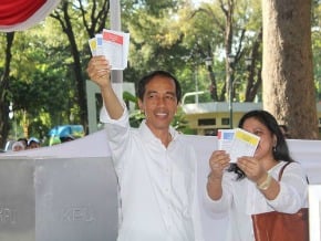 印尼國會大選 佐科威成吸票機