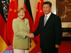 習近平會見德國總理梅克爾