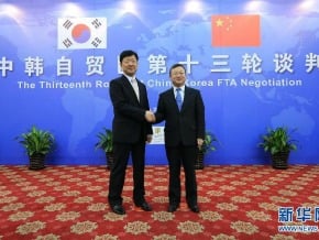 南韓、中國FTA談判仍有歧見