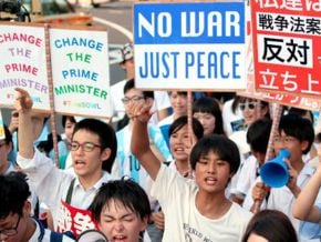 反對安保法案 日高中生也走上街頭
