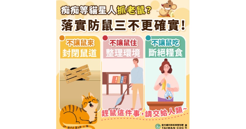 北市114年首例漢他病毒 籲落實「防鼠三不」措施