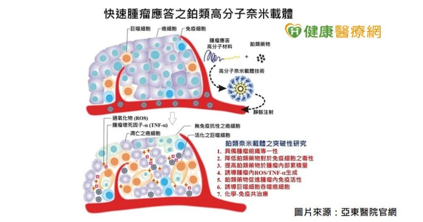 增強現行癌症治療效果！　亞東創新奈米級藥物具雙效治療