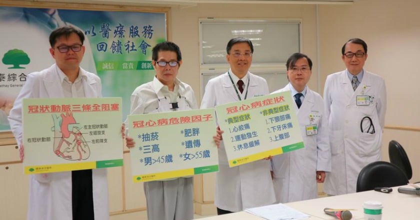他三條冠狀動脈全阻塞　恐是抽菸惹禍